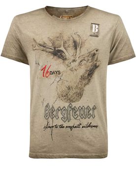 Trachtenshirt Urschrei (sand, Gr. S) von Mountain Rocker für Herren, Oberteile, 100% COT