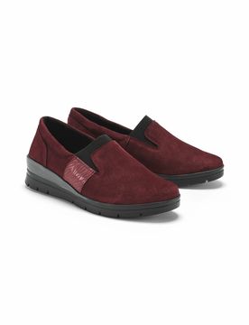 Hallux-Slipper Keilabsatz - Weinrot - female - Size: 40
