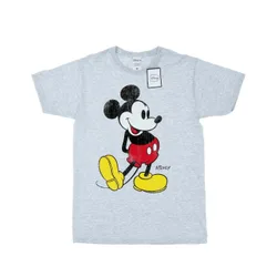 Mens Mickey Mouse Classic Kick T-Shirt (Heather Grey) Cotton - Size 2xl