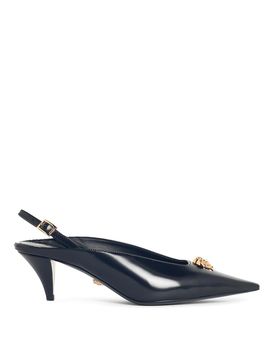 Slingback La Medusa in pelle nera