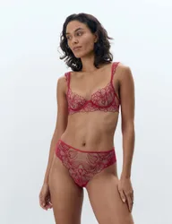 Amarosa Floral Embroidery Wired Demi Cup Bra (B-F)' Light Pink female