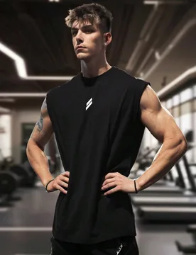 Camiseta de tirantes deportiva de estilo novio con estampado de relámpago, color negro, para verano - Shein - FashionsVida