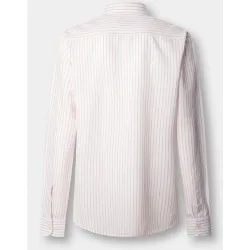 Camisa de hombre lino rayas fit tailored