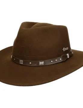 Emerald Ranger Felt Hat by - brown - Size: XL (60-61 cm) - Scippis - FashionsVida