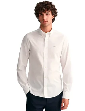 Chemise à Manches Longues Slim White XL - Gant - FashionsVida
