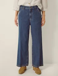 High Waisted Wide Leg Jeans Blue female