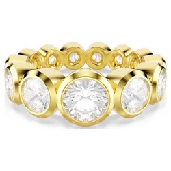 Anello Imber, Tagli arrotondati misti, Bianco, Finitura oro 18K 50