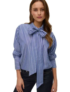 Chemise à Manches 3/4 Islunn Dark Denim / Stripes Snow White XS