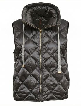 Padded Vest in Water-Repellent Nylon Canvas
