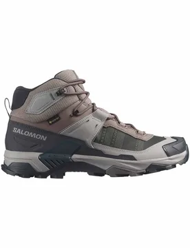 Chaussures de randonnée en GORE-TEX - X Ultra 5 Mid GTX M Iron/Dark Navy - Taille 44 - Gris - Salomon - FashionsVida