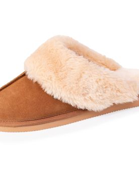 Chaussons mules fourrées Camel camel 40