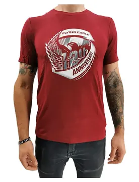 Flying T-shirt à Manches Courtes 12th Red / White S