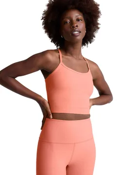 Spacedye Scoop Neck Racer Back Crop Vest Top Blush female - Beyond Yoga - FashionsVida
