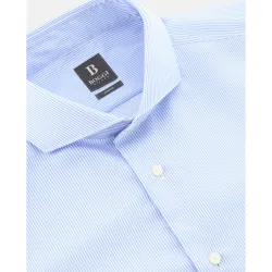 Camisa de rayas de algodón slim fit
