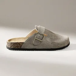 Sandalias de plataforma de moda para mujer con punta redonda y hebilla cuadrada