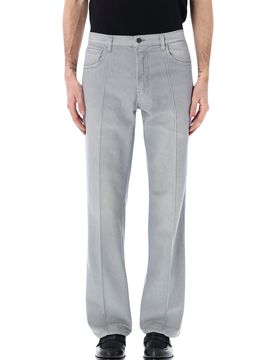 Five-pocket Washed Denim Jeans