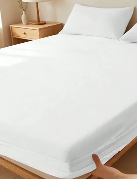 Pieza Sábana ajustable de unicolor suave - Funda de colchón de poliéster transpirable con elástico en todo el perímetro, resistente a arrugas y d - Shein - FashionsVida