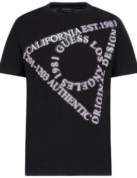 T-shirt nera Warning Triangle M3BI13-I3Z14