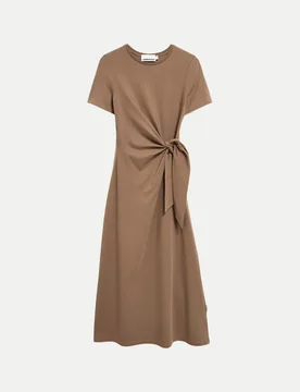 Jersey- Kleid JELTAA Braun L - Armedangels - FashionsVida