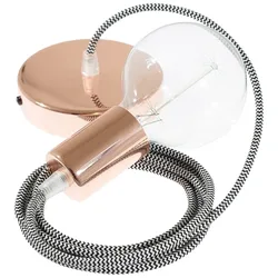 Cables Suspension Luminaire Rz04 Zigzag 2 M Diy Black / Copper One Size