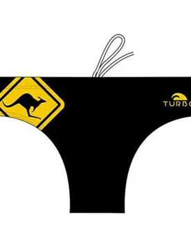 Kangoroo Australia Swimming Brief Black / Yellow 3XL Men - TURBO - FashionsVida