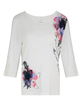 Elise 3/4 Damen Longsleeve, weiß 40