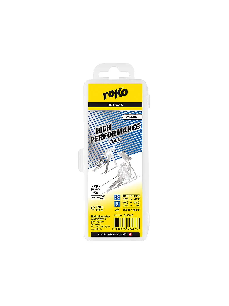 Cera para esquíes High Performance Hot Wax cold 120g ninguno - TOKO - FashionsVida
