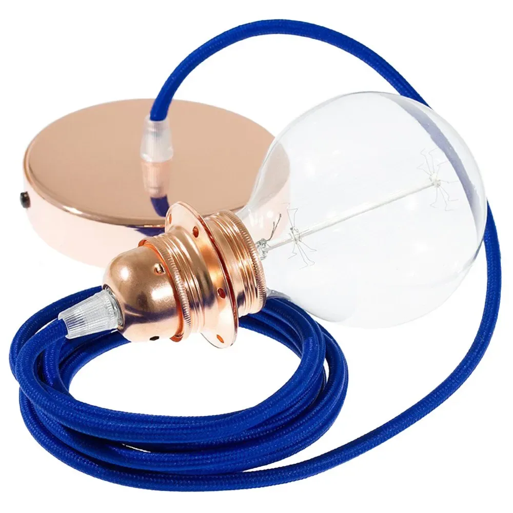 Cables Lampe Suspendue Pendel Pour Abat-jour Rm12 1 M Blue / Copper One Size - Creative - FashionsVida