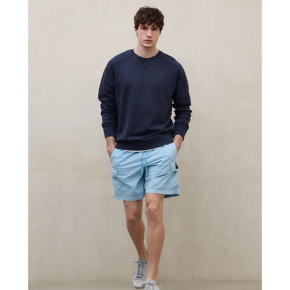 Pantalón corto cargo de hombre con cintura elástica de algodón - Ecoalf - FashionsVida