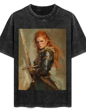 Warrior Woman - Fantasy Art T-Shirt Trendy Casual Short Sleeve Shirt - Aliexpress - FashionsVida