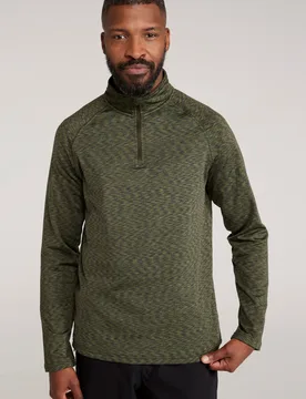 Power Mens Half Zip Midlayer - Green - Mountain Warehouse - FashionsVida