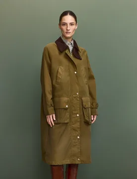 Abrigo largo encerado de mujer - Verhunt - FashionsVida