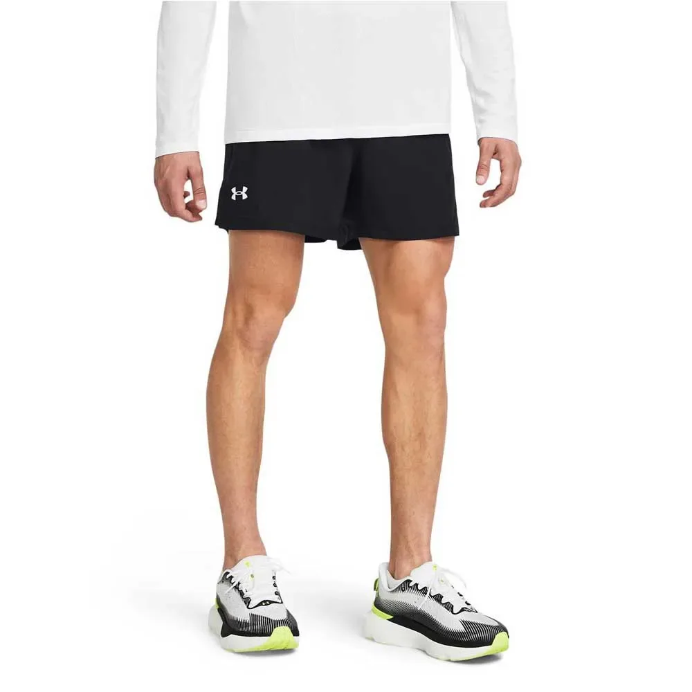 Pantaloni Corti Launch 5in Black / Black / Reflective S - Under armour - FashionsVida