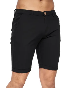 Mens Sinwood Chino Shorts (Black) - Size 36 Regular - Crosshatch - FashionsVida