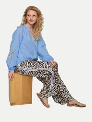 Bluse mit Stickerei Ton in Ton Mehrfarbig 44