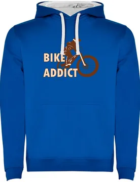Sweat à Capuche Bike Addict Two-colour - Kruskis - FashionsVida