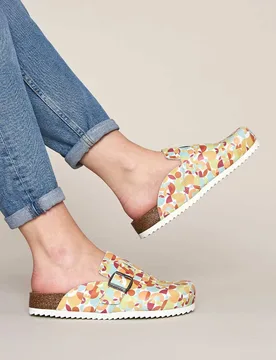 Women's 'Tulipa 2' Cork Footbed Clogs Shoes Size: 4 - Multicolor - Size: 4 - Moshulu - FashionsVida