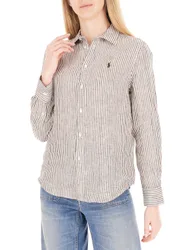 Camicia in lino POLO MARRONE M