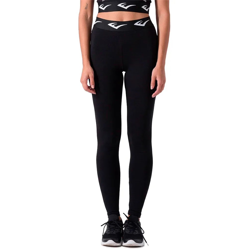 Leggings Elastic Band Logo Black S - Everlast - FashionsVida