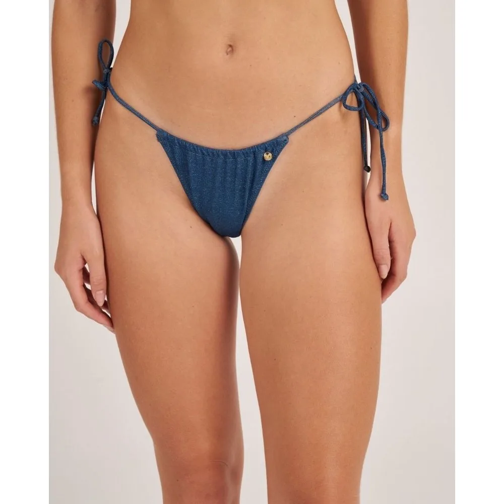 Braga de bikini brasileña con cortina en tejido de lurex - Bohodot - FashionsVida