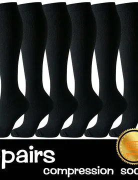 Pares de Calcetines de Compresión de Cobre Negros, Beige, Blancos, Azules y Grises para Correr y Deportes para Mujeres y Hombres, Calcetines Largos d - Shein - FashionsVida