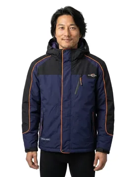 Oxford Jacket Blue / Black / Orange S Men - Colmic - FashionsVida