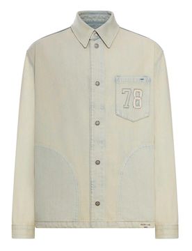 Giacca da lavoro in denim color sabbia