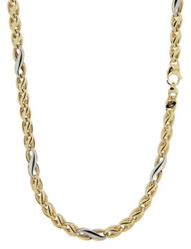 Collana Uomo Oro Giallo Bianco GL100559