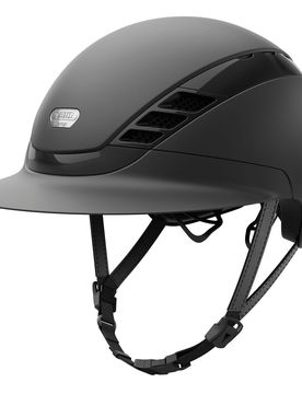 Pikeur Reithelm AirLuxe PURE Long Visor, black S (53-56cm)