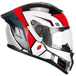 Casco Moto Integrale 330S RIOT SPACE Bianco Nero Rosso taglia 2XL