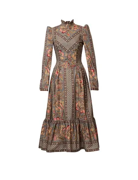 Midikleid PRAIRIE marrón M - Lena Hoschek - FashionsVida