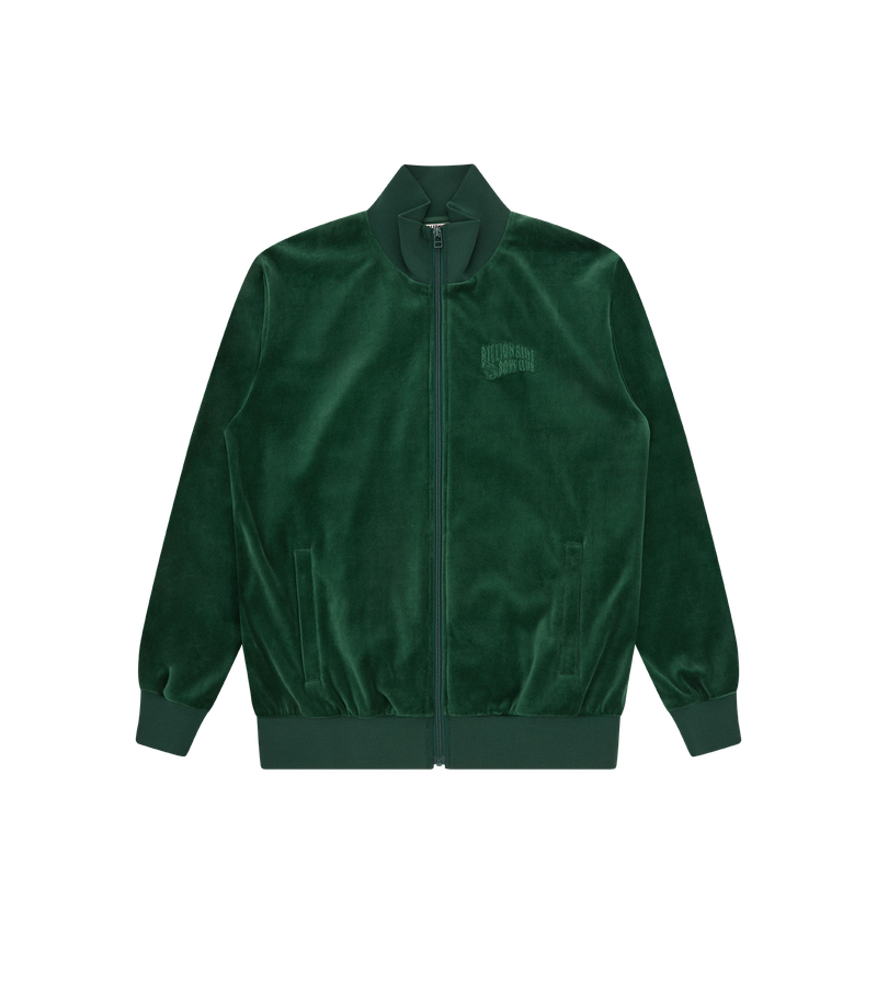 Small Arch Logo Velour Track Top - Forest