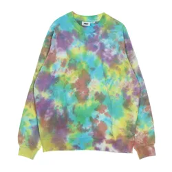 Felpa Leggera Girocollo Uomo Mini Bold Recycled Tie Dye Crew Specialty Fleece A.i. Aqua Multi