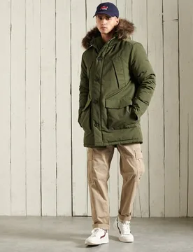 Superdry Herren Everest Parka Kaki - Größe: S - 199.99 - FashionsVida